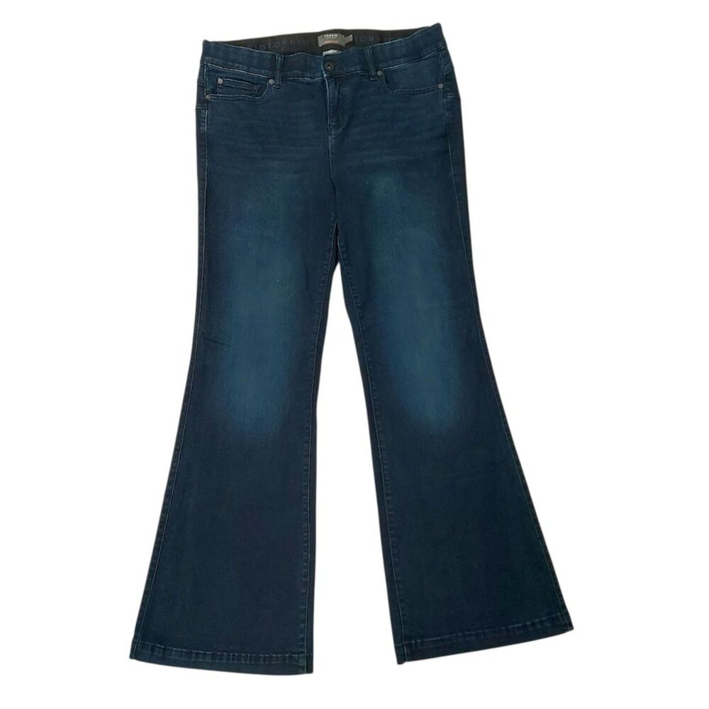 Torrid Bombshell Flare Jeans Womens 18 Navy Super Soft High Rise Stretch Denim